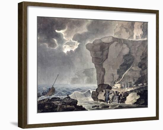 Landing of the Conspirators in the Cadoudal Affair at the Cliff of Biville..., 1771-1847-Armand Jules Marie Heraclius de Polignac-Framed Giclee Print