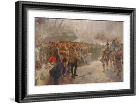 Landing of the First Canadian Division at St. Nazaire, 1915-Edgar Bundy-Framed Giclee Print