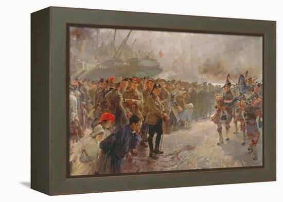 Landing of the First Canadian Division at St. Nazaire, 1915-Edgar Bundy-Framed Premier Image Canvas