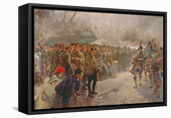 Landing of the First Canadian Division at St. Nazaire, 1915-Edgar Bundy-Framed Premier Image Canvas