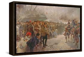 Landing of the First Canadian Division at St. Nazaire, 1915-Edgar Bundy-Framed Premier Image Canvas