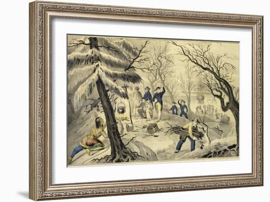 Landing of the Pilgrims at Plymouth 11Th Dec 1620-Currier & Ives-Framed Giclee Print