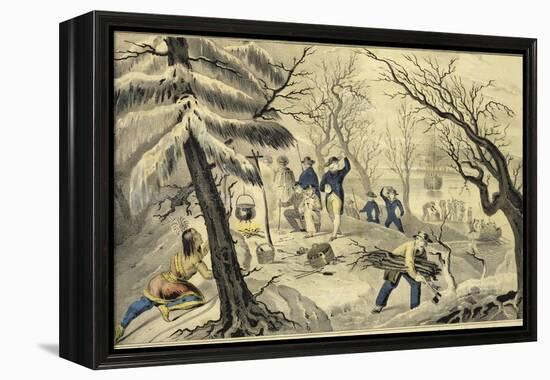 Landing of the Pilgrims at Plymouth 11Th Dec 1620-Currier & Ives-Framed Premier Image Canvas