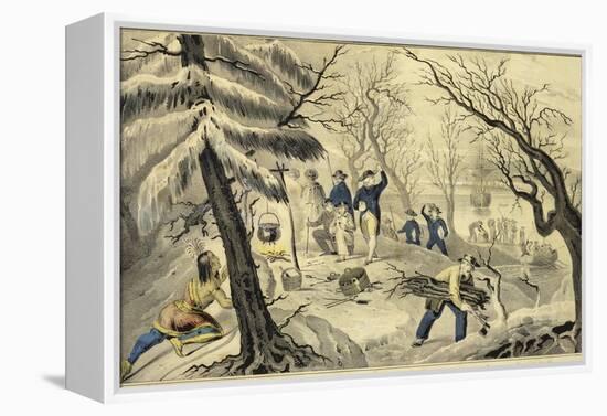 Landing of the Pilgrims at Plymouth 11Th Dec 1620-Currier & Ives-Framed Premier Image Canvas