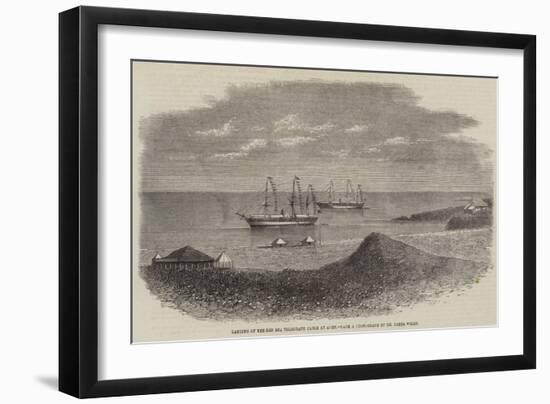 Landing of the Red Sea Telegraph Cable at Aden-null-Framed Giclee Print