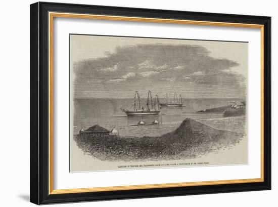 Landing of the Red Sea Telegraph Cable at Aden-null-Framed Giclee Print