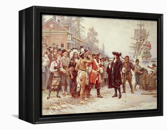 Landing of William Penn, 1682-Jean Leon Gerome Ferris-Framed Premier Image Canvas