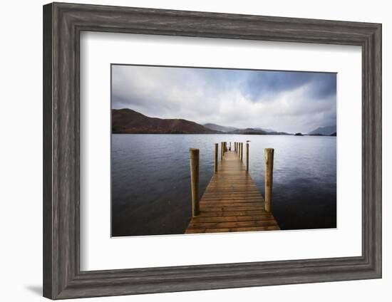 Landing Stage on Derwentwater, Lake District National Park, Cumbria, England, United Kingdom-Mark Sunderland-Framed Photographic Print