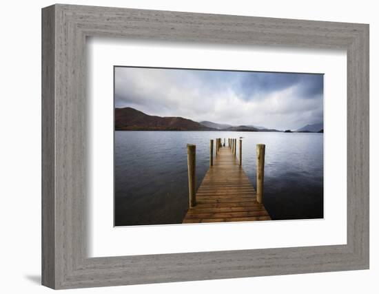 Landing Stage on Derwentwater, Lake District National Park, Cumbria, England, United Kingdom-Mark Sunderland-Framed Photographic Print