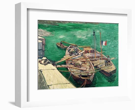 Landing Stage with Boats, c.1888-Vincent van Gogh-Framed Giclee Print