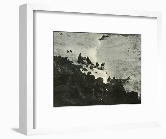 'Landing Stores from the Boat at the First Landing-Place', c1908, (1909)-Unknown-Framed Photographic Print