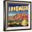 Landmark Brand - Phoenix, Arizona - Citrus Crate Label-Lantern Press-Framed Art Print