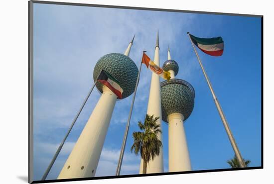 Landmark Kuwait towers in Kuwait City, Kuwait, Middle East-Michael Runkel-Mounted Photographic Print