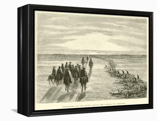 Landmarks of the Route across the Pampas to Arequipa-Édouard Riou-Framed Premier Image Canvas