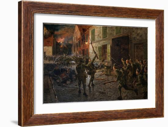 Landrecies, 25th August 1914, 1915-William Barnes Wollen-Framed Giclee Print