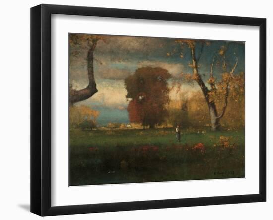 Landscape, 1888, by George Inness, 1825-1894, American landscape painting,-George Inness-Framed Art Print