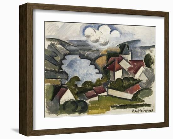 Landscape, 1912 (Oil on Canvas)-Roger de La Fresnaye-Framed Giclee Print