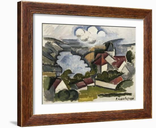 Landscape, 1912 (Oil on Canvas)-Roger de La Fresnaye-Framed Giclee Print