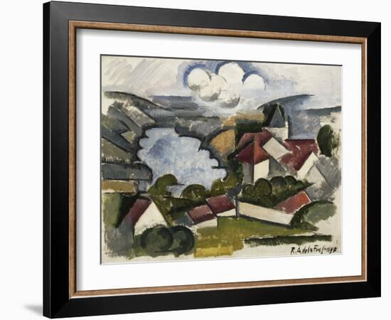 Landscape, 1912 (Oil on Canvas)-Roger de La Fresnaye-Framed Giclee Print