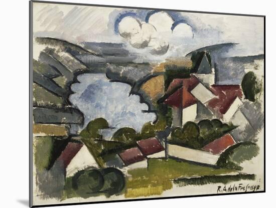 Landscape, 1912 (Oil on Canvas)-Roger de La Fresnaye-Mounted Giclee Print