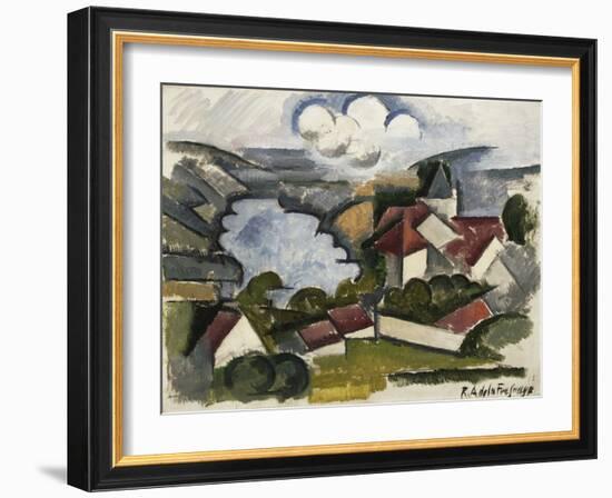 Landscape, 1912 (Oil on Canvas)-Roger de La Fresnaye-Framed Giclee Print