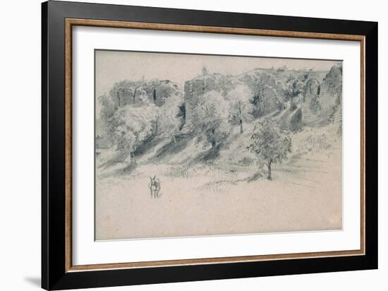 Landscape, 19th Century-Alfred Victor de Vigny-Framed Giclee Print