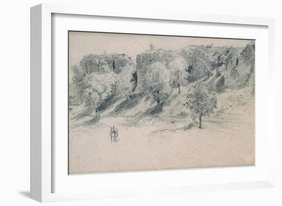 Landscape, 19th Century-Alfred Victor de Vigny-Framed Giclee Print