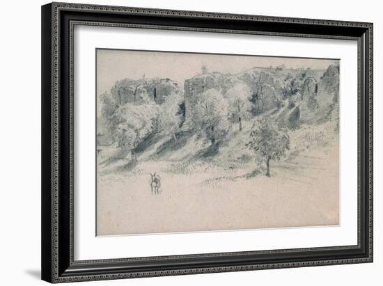 Landscape, 19th Century-Alfred Victor de Vigny-Framed Giclee Print