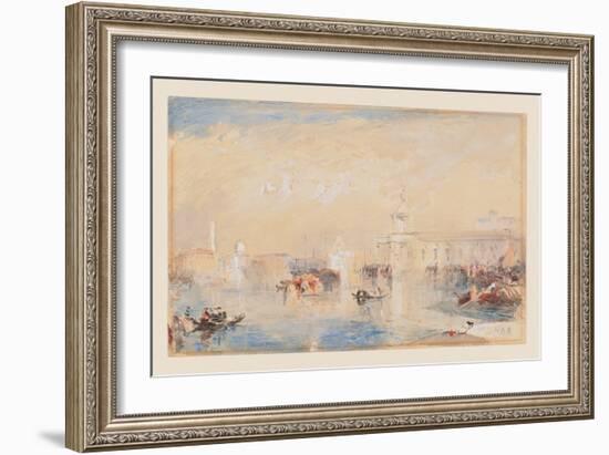 Landscape after Turner's 'The Dogana, San Giorgio, Citella, from the Steps of Europa' (W/C, Bodycol-Hercules Brabazon Brabazon-Framed Giclee Print