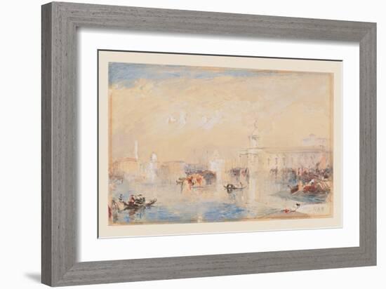 Landscape after Turner's 'The Dogana, San Giorgio, Citella, from the Steps of Europa' (W/C, Bodycol-Hercules Brabazon Brabazon-Framed Giclee Print