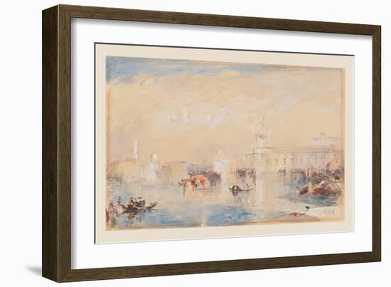 Landscape after Turner's 'The Dogana, San Giorgio, Citella, from the Steps of Europa' (W/C, Bodycol-Hercules Brabazon Brabazon-Framed Giclee Print
