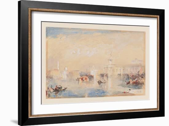 Landscape after Turner's 'The Dogana, San Giorgio, Citella, from the Steps of Europa' (W/C, Bodycol-Hercules Brabazon Brabazon-Framed Giclee Print