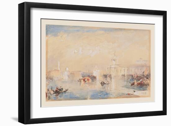 Landscape after Turner's 'The Dogana, San Giorgio, Citella, from the Steps of Europa' (W/C, Bodycol-Hercules Brabazon Brabazon-Framed Giclee Print