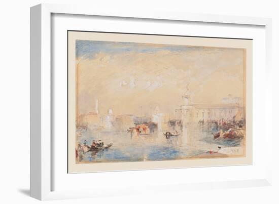 Landscape after Turner's 'The Dogana, San Giorgio, Citella, from the Steps of Europa' (W/C, Bodycol-Hercules Brabazon Brabazon-Framed Giclee Print