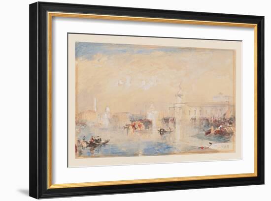 Landscape after Turner's 'The Dogana, San Giorgio, Citella, from the Steps of Europa' (W/C, Bodycol-Hercules Brabazon Brabazon-Framed Giclee Print