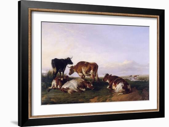 Landscape and Cattle, 1868-Thomas Sidney Cooper-Framed Giclee Print