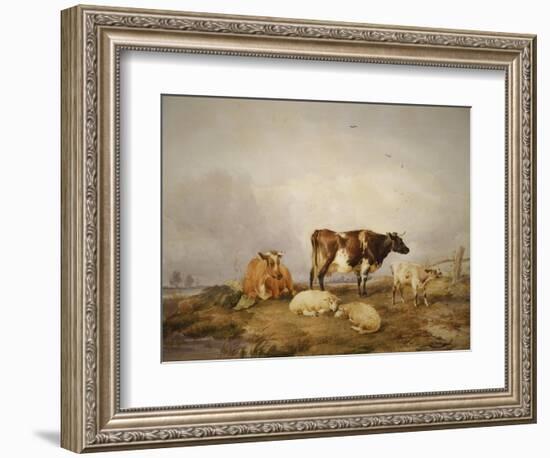 Landscape and Cattle, C1823-1902-Thomas Sidney Cooper-Framed Giclee Print