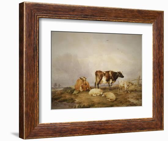 Landscape and Cattle, C1823-1902-Thomas Sidney Cooper-Framed Giclee Print