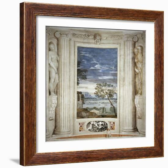 Landscape and Dog-Paolo Veronese-Framed Giclee Print