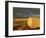 Landscape and Hay Roll in Alberta, Canada-Walter Bibikow-Framed Photographic Print