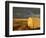 Landscape and Hay Roll in Alberta, Canada-Walter Bibikow-Framed Photographic Print