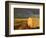 Landscape and Hay Roll in Alberta, Canada-Walter Bibikow-Framed Photographic Print