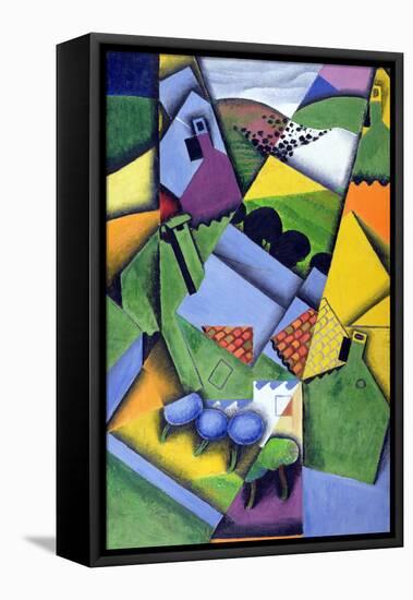 Landscape and Houses at Ceret, 1913-Juan Gris-Framed Premier Image Canvas