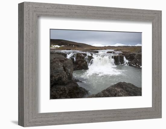 Landscape and Watefall, Iceland, Polar Regions-Michael-Framed Photographic Print