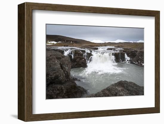 Landscape and Watefall, Iceland, Polar Regions-Michael-Framed Photographic Print