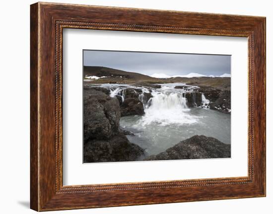Landscape and Watefall, Iceland, Polar Regions-Michael-Framed Photographic Print
