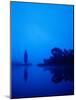 Landscape around a lake in the dawn-Herbert Kehrer-Mounted Photographic Print