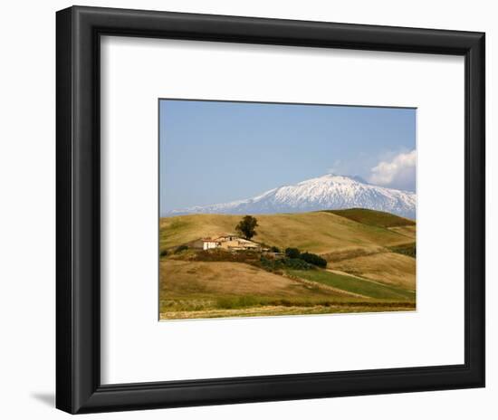 Landscape around Enna with Mount Etna in the Background, Enna, Sicily, Italy, Europe-Levy Yadid-Framed Photographic Print