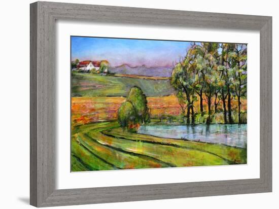 Landscape Art Scenic Fields Painting-Blenda Tyvoll-Framed Art Print