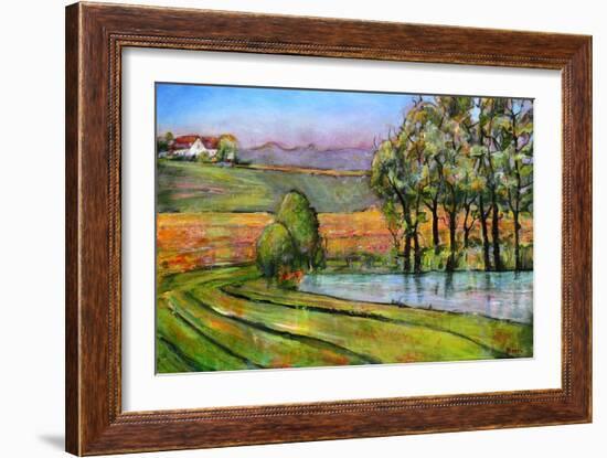 Landscape Art Scenic Fields Painting-Blenda Tyvoll-Framed Art Print